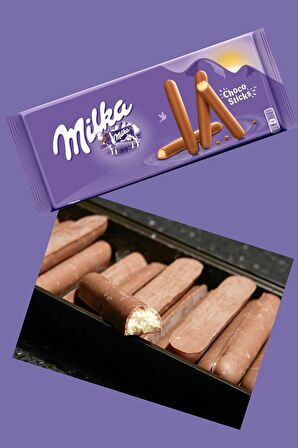 Milka Lila Stix Çikolata Kaplamalı Bisküvi 144 gr - 3 Adet