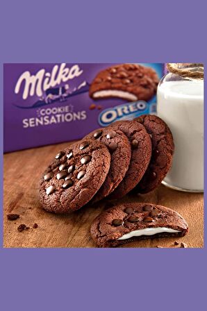 Milka Sensations Damla Çikolatalı & Oreo Kreması Dolgulu Kurabiye 156 gr - 4 Adet