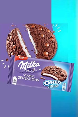 Milka Sensations Damla Çikolatalı & Oreo Kreması Dolgulu Kurabiye 156 gr - 4 Adet