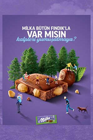 Milka Whole Nut Bütün Fındıklı Tablet Çikolata 90 gr - 6 Adet