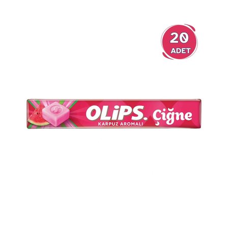 Olips Çiğne Karpuz Aromalı Ferahlatıcı Çiğnenebilir Şeker 47 gr - 20 Adet