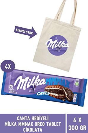 Çanta Hediyeli Milka Oreo Tablet Çikolata 300 gr MMMAX - 4 Adet