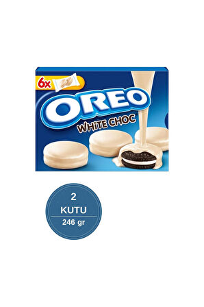 Oreo Beyaz Çikolata Kaplamalı Vanilyalı Bisküvi 246 gr - 2 Adet