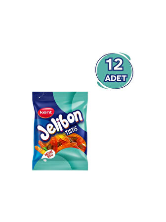 Jelibon Tıstıs Karışık Meyve Aromalı Yumuşak Şekerleme 80 gr - 12 Adet