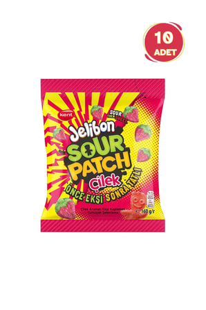 Jelibon Sour Patch Çilek Aromalı Yumuşak Şekerleme 160 gr - 10 Adet