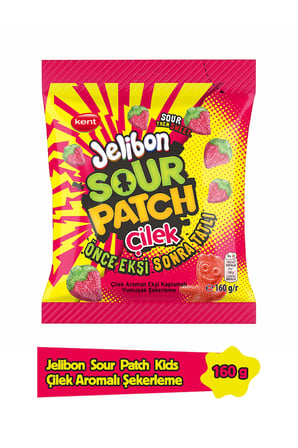 Jelibon Sour Patch Çilek Aromalı Yumuşak Şekerleme 160 gr - 10 Adet