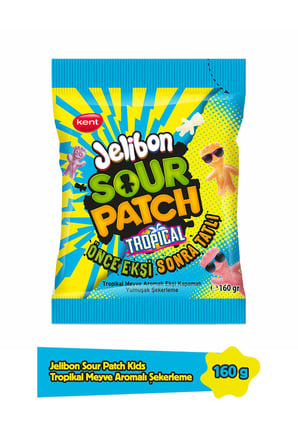 Jelibon Sour Patch Tropikal Meyve Aromalı Yumuşak Şekerleme 160 gr - 10 Adet
