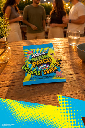 Jelibon Sour Patch Tropikal Meyve Aromalı Yumuşak Şekerleme 80 gr - 24 Adet