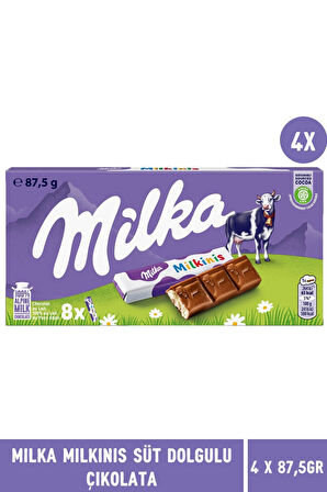 Milka Milkinis Süt Dolgulu Çikolata 87,5 gr - 4 Adet