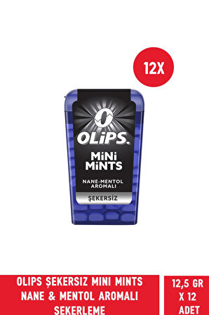 Olips Mini Mints Şekersiz Nane & Mentol Aromalı Şekerleme 12,5 gr - 12 Adet