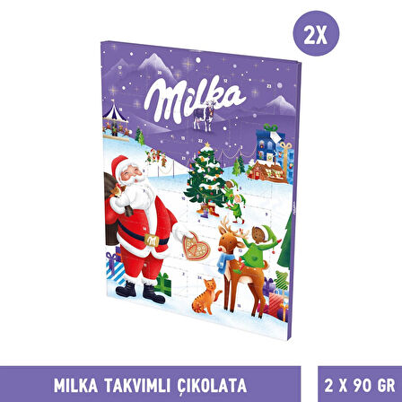 Milka Takvimli Çikolata 90 gr – 2 Adet