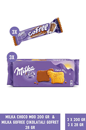 Milka Choco Moo - 3 Adet & Milka Gofree 3 Adet