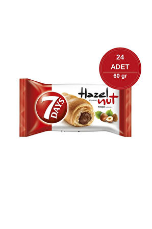 7 Days Fındıklı Kruvasan 60g (24’lü Paket) – Lezzet Dolu Atıştırmalık