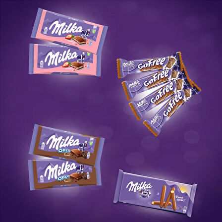 Milkaseverler Çikolata Paketi (Milka Bez Çanta Hediyeli)