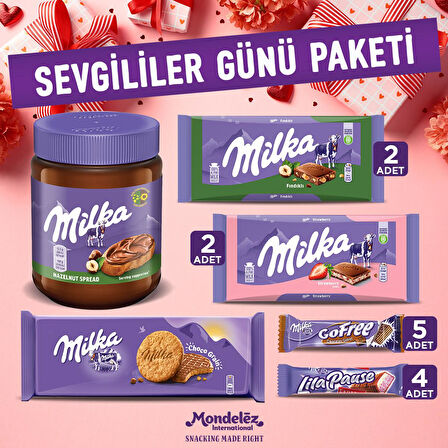Sevgililer Günü Paketi- (Çikolata-Bisküvi-Sürülebilir Çikolata)