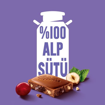 Milka Fındıklı & Üzümlü Tablet Çikolata 80g - 6 Adet