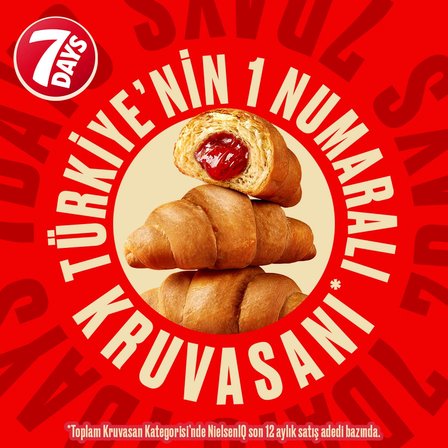 7 Days Çilekli Kruvasan 60 gr - 24 Adet