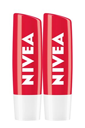 Nivea Fruity Shine Çilek Dudak Koruyucu X 2 Avantajlı Paket