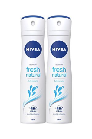 Nivea Fresh Natural Pudrasız Kadın Sprey Deodorant 150 ml x 2