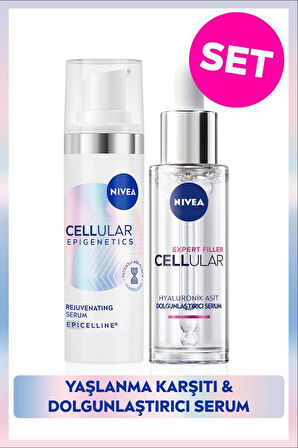 Cellular Epigenetics Rejuvenating Yaşlanma Karşıtı Cilt Serumu 30ml ve Dolgunlaştırıcı Serum 30ml