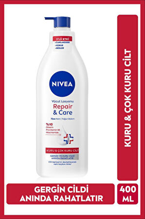 Q10 Sıkılaştırıcı Vücut Losyonu 250ml ve Repair&Care Nemlendirici Losyon 400ml, Kaşıntı Rahatlatıcı