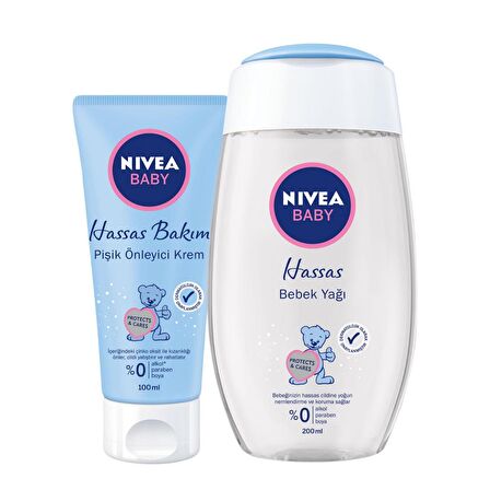 Nivea Bebek Yağı 200 ml + Nivea Pişik Kremi 100 ml