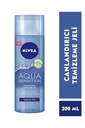 Nivea Aqua Sensation Tüm Ciltler için Canlandırıcı Yüz Temizleme Jeli 2x200 ml & Yüz Temizleme Cihazı Hediyeli 