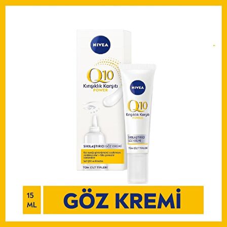 NIVEA Q10 4 Adımlı Kırışıklık Karşıtı Bakım Seti,Gündüz Kremi,Göz Kremi,Cilt Serumu ve Gece Kremi 50 ml