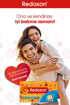 Redoxon Üçlü Etki 30 Efervesan Tablet -Sevgililer Günü Özel Paketi I 1000 Mg C Vitamini, D Vitamini, Çinko