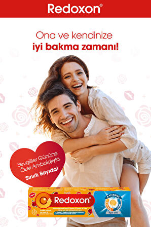 Redoxon Üçlü Etki 15 Efervesan Tablet -Sevgililer Günü Özel Paketi I 1000 Mg C Vitamini, D Vitamini, Çinko