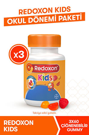 Redoxon Kids 3lü Okul Dönemi Paketi  I Çocuklar Için C Vitamini, D Vitamini Ve Çinko Içeren Takviye Edici