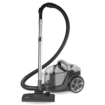 Toz Torbasız Yatay Süpürge Clean Power S4 Gri (5.5 LT Slient Pro Mekanik Airfryer Hediye!)