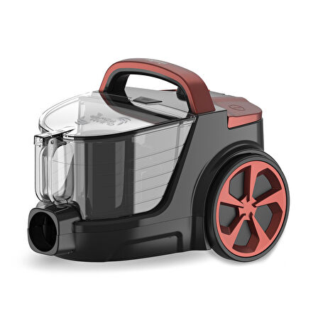 Toz Torbasız Yatay Süpürge Clean Power S4 Kırmızı (5.5 LT Slient Pro Mekanik Airfryer Hediye!)