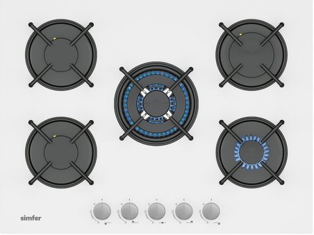 Simfer 0+10 Fonksiyon Steam Master Beyaz 3'lü Ankastre Set (8245 Fırın + 3751 Ocak + 8704 Davlumbaz)