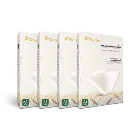  4 x 80 Adet Filtre Kahve Kağıdı