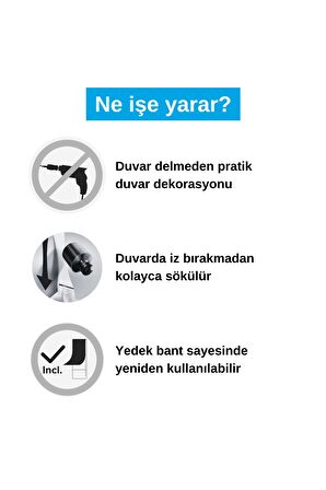 Tesa İz bırakmadan Sökülebilir Yapışkanlı Askı - Çivi, Duvar - Avantajlı Paket