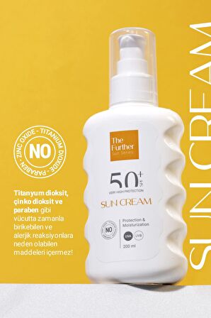 The Further Güneş Koruyucu Losyon Spf 50 Faktör Yetişkin 200 mL x 2 adet + Plaj Çantası Hediye 