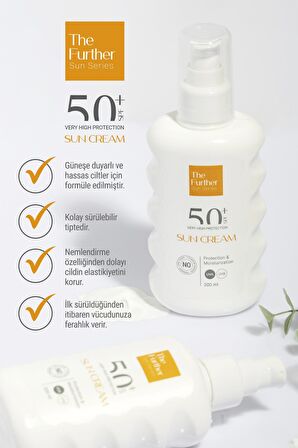 The Further Güneş Koruyucu Losyon Spf 50 Faktör Yetişkin 200 mL x 2 adet + Plaj Çantası Hediye 