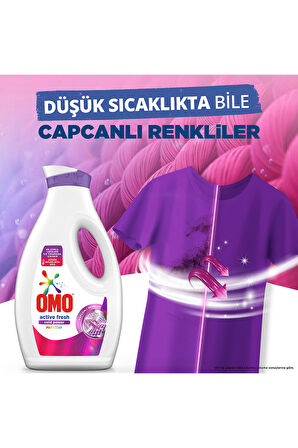 Omo Renkliler için Sıvı Çamaşır Deterjanı 26 Yıkama 3 x 1690 ML