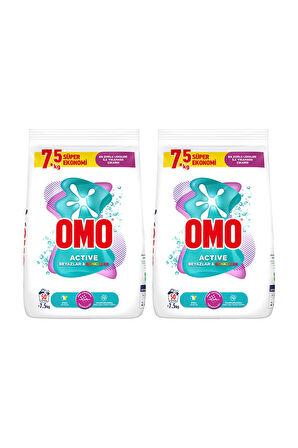 OMO ACTİVE RENKLİLER&BEYAZLAR 7.5 KG 2 ADET 