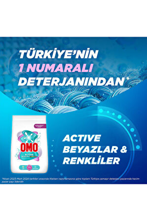 OMO ACTİVE RENKLİLER&BEYAZLAR 7.5 KG 2 ADET 