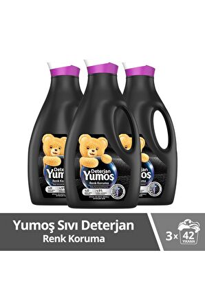 Yumoş Sıvı Çamaşır Deterjanı Siyah ve Koyu Renkli Giysiler İçin 3 x 2520 ML