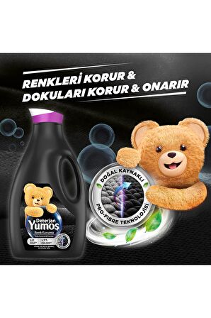 Yumoş Sıvı Çamaşır Deterjanı Siyah ve Koyu Renkli Giysiler İçin 3 x 2520 ML