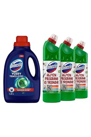 DOMESTOS Yüzey Temizleyici Çam 1500 ml + Domestos Dağ Esintisi Çamaşır Suyu 750 ml x 3