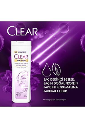 Women Kepeğe Karşı Etkili Şampuan Komple Bakım Vitamin Kompleksi 350 Ml X3 Adet