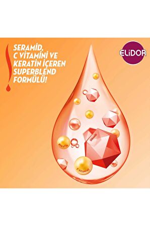 Elidor Superblend Anında Onarıcı Saç Bakım Şampuanı 3 x 400 ML