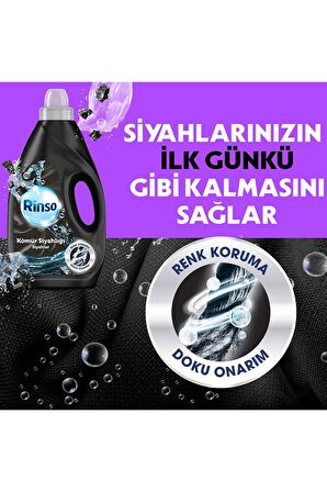 Rinso Sıvı Deterjan Aloe Vera Renkliler İçin 2 x 3 L + Rinso Kömür Siyahlar İçin 2 x 3 L