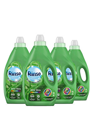 Rinso Aloe Vera Renkliler Için 50 Yıkama Sıvı Çamaşır Deterjanı 4x3L