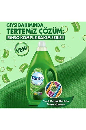 Rinso Aloe Vera Renkliler Için 50 Yıkama Sıvı Çamaşır Deterjanı 4x3L