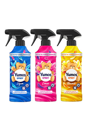 Yumoş Sprey Yıkaması Zor Eşyalar Için Lilyum 450 ML + Hanımeli 450 ML + Orkide 450 ML